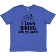 thumbnail image 3 of Inktastic I Love Biking with Daddy Youth T-Shirt, 3 of 5