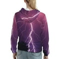 thumbnail image 7 of Lsque Thunderstorm Violet Purple Pattern Casual Women's Hoodie,Hooded Sweatshirt with Kangaroo Pocket,Pullover Hoodie with Eye-catching Drawstrings-Small, 7 of 7