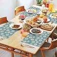 thumbnail image 2 of Teal Daisy Flower Golden Centers Pattern Summer Placemats Table Placemats Set Of 4-Linen Kitchen Washable Placemats Table Mats 11.8"x17.7" Non-Slip Heat Resistant, 2 of 6