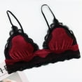 thumbnail image 6 of BYHONG Women Lace Lingerie Velvet Pajamas Set Bodydoll Sleepwear Bra Underwear Women's Underwear Red XL, 6 of 7
