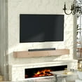thumbnail image 5 of Handcrafted Wood 60 in. Paint Solid Pine Wood Cap-Shelf Mantel Clear Varnished Natural Wood, 5 of 7