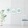 thumbnail image 2 of Koesnbre 3 Piece Canvas Wall Art Decor Snowflakes Pictures Bedroom Teal Bathroom Paintings Turquoise and Grey Artwork Winter Home Decorations Christmas Gift, 2 of 6