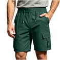 thumbnail image 2 of Havenre Men's Hiking Cargo Shorts Lightweight Athletic Shorts for Outdoor Fishing Camping Loose Fit Casual Summer Drawstring Elasic Waist Golf Short Pants with Multi Pockets, 2 of 10