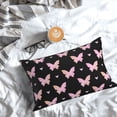 thumbnail image 5 of Pofeuu Gradient Butterfly Print Polyester Microfiber Plush Pillowcases, Super Soft and Cozy Pillow Case Covers with Envelop Closure（Pillow core not included）-20"x30", 5 of 6