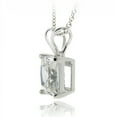 thumbnail image 3 of Silver Tone 3ct CZ Square Solitaire Necklace, 8mm, 3 of 3