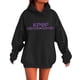 thumbnail image 4 of Pop cazadora para niña Hooded Sweatshirt,Soft Streetwear Pullover,Cute Long Sleeve Hoodie for Fall Winter Unisex （Black）, 4 of 4