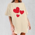 thumbnail image 2 of Diufon Hauts de la Saint-Valentin pour Femmes, Manches Courtes, Col Rond, Pull Tendance, Blouse Longue Imprimée à Sequins, 2 of 5