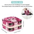 thumbnail image 5 of Pink Monkey Travel Portable Square Jewelry Display Necklace Organizer Storage Box, 5 of 6