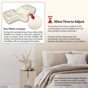 Therapeutica Cervical Orthopedic Foam Pillow - Neck Support Pillow for Side & Back Sleepers - Ergonomic Pillow for Neck Support, Relief, Spinal Alignment – Large Size, Firm, White