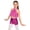 Hot Pink, variant on Kids Girls 2-Piece Dance Outfits Sparkly Halter Sequins Crop Top with Metallic Shorts Set Activewear Purple 6