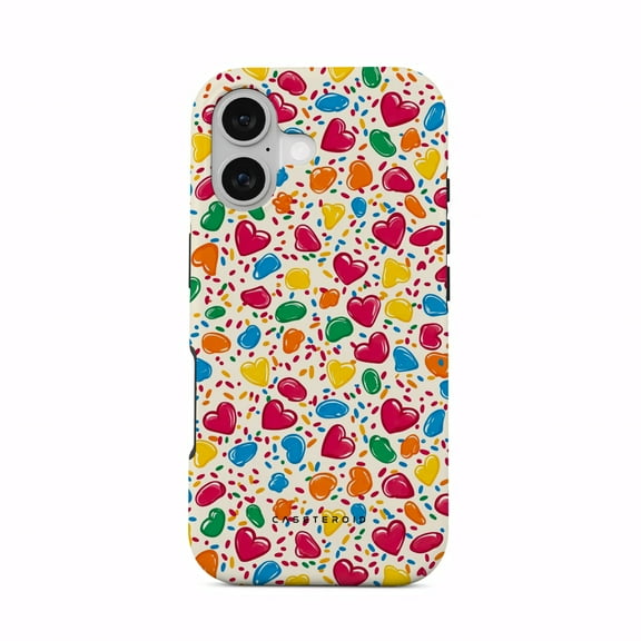CASETEROID Tough Case for iPhone 17 – Dual-Layer Protection, Shockproof [Compatible with MagSafe] – Heartful Treats Case