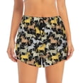 thumbnail image 2 of Honeii The running horses print a double-layered women's running short, ideal for gym, tennis, and various activities, complete with a practical pocket-Medium, 2 of 7
