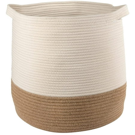 GooBloo Cotton Rope Basket Woven Baskets for Storage Baby Clothes Hamper 17” x 17” | Walmart (US)