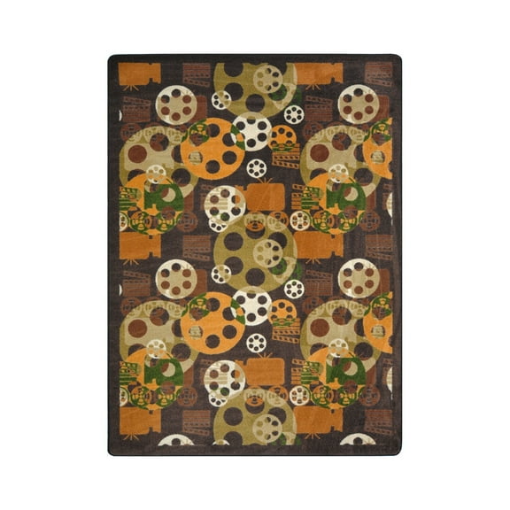 Blockbuster 5'4" x 7'8" Area Rug In Color Brown