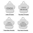 thumbnail image 5 of Beirui Glitter Paw Personalized Dog Tag Small Puppy Cat Rhinestones ID Collar Tags Free Engraved Stainless Steel, 5 of 6
