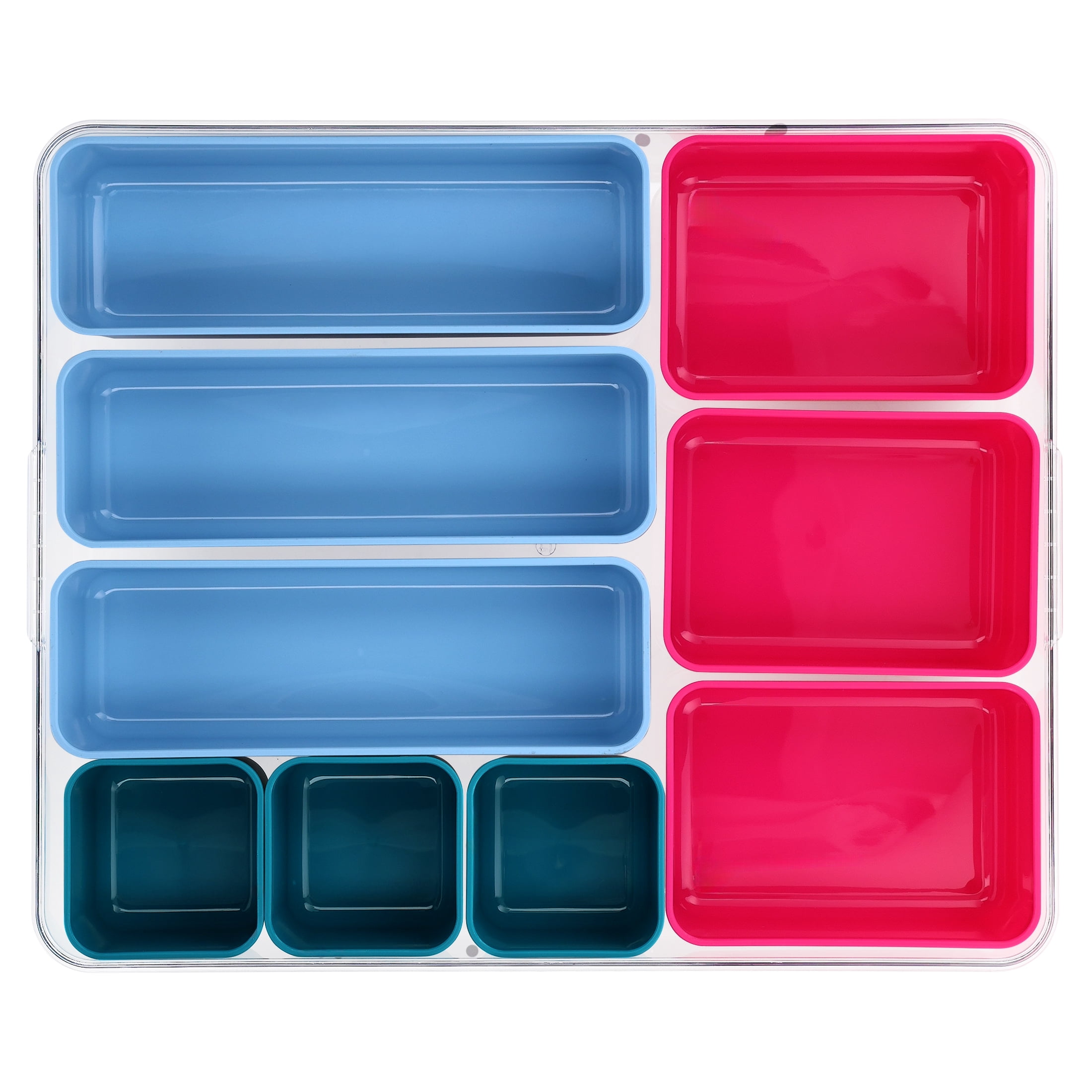 (2 pack) Pen+Gear Teacher Tackle Box with Multiple Compartments, Pink and Blue