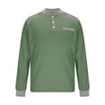 thumbnail image 3 of Yievot Men's Henley Shirts Waffle Knit Shirt Solid Long Sleeve Tops Fashion Casual Pullover, 3 of 7