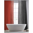 thumbnail image 5 of Red Black Ombre Sheer Curtains 96 Inch Length 2 Panels Set, Vintage Farmhouse Wooden Voile Window Treatment Semi Sheer Long Curtains Drapes for Bedroom/Living Room/Kitchen 52"x96"x2, 5 of 7