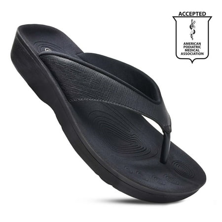 

Aerothotic Womens Matt Gloss Orthotic Comfortable Flip Flops Sandal