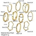 thumbnail image 2 of LAICAIW Black Knuckle Rings Set for Women Girls Vintage Stackable Midi Rings Boho Crystal Pearl Sea Wave Finger Ring Pack, 2 of 7