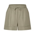 thumbnail image 4 of Daznico Women's High Waist Summer Shorts - Loose Fit Breathable with Drawstring & Pockets, Comfortable Casual 2025,for Size L, 4 of 5