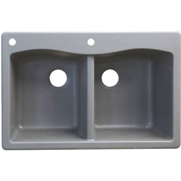 Transolid Aversa 33'' L x 22'' W Double Basin Drop-in Kitchen Sink