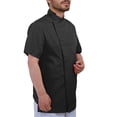 thumbnail image 3 of Men's Chef Coat Short Sleeve Chef Jacket, 3 of 5