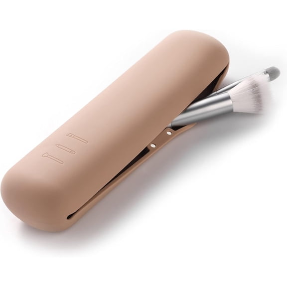Large Travel Makeup Brush Holder: Magnetic, Anti-fall Silicon (8.27 * 2.36 * 1.57)