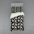 thumbnail image 2 of Ambesonne Flower Bedding Set 4 Pcs, Vintage Style Blossom Design, Queen, Black and Ivory, 2 of 3
