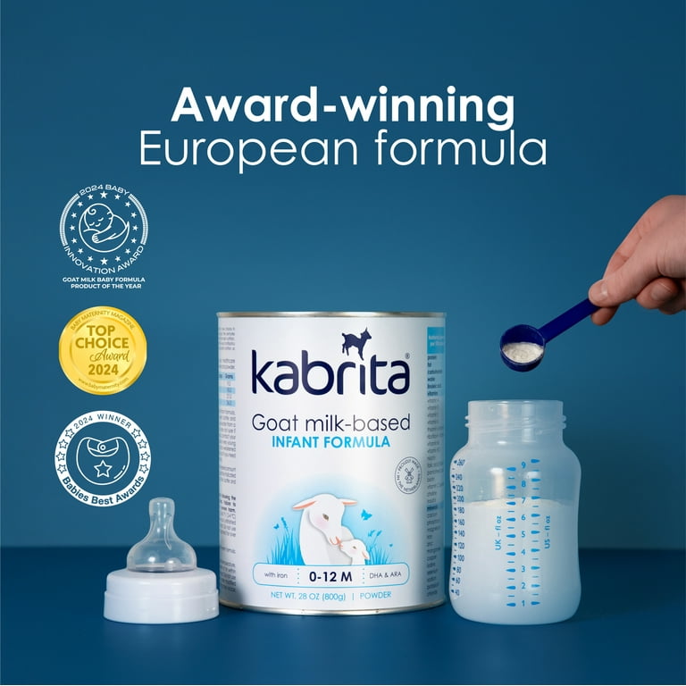 (2 pack) Kabrita Goat Milk Infant Formula, Non-GMO with DHA and ARA, Ages  0-12 Months, 28 oz Can