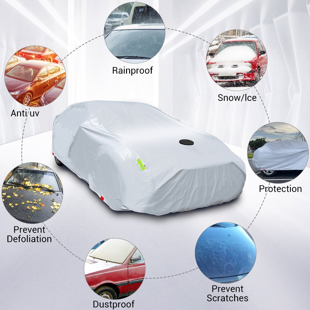 Kepooman Premium Car Cover, Waterproof All Weather Weatherproof UV Sun Protection Snow Dust Storm Resistant Outdoor Exterior Custom Form-Fit Full Padded Car Cover, Silver, 3XXL Kepooman Premium Car Cover, Waterproof All Weather Weatherproof UV Sun Protection Snow Dust Storm Resistant Outdoor Exterior Custom Form-Fit Full Padded Car Cover, Silver, 3XXL