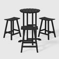 thumbnail image 3 of WestinTrends Malibu Outdoor Patio Counter Height Bar Stools Bistro Bar Table 4-Piece Set, Black, 3 of 8