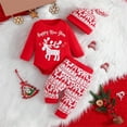 thumbnail image 2 of HIPYLO Newborn First Christmas Outfit Boy Boys 4t Outfits Girls Sweat Suits Size 10-12 6/9 Months Baby Girl Clothes 11 Year Old Girl Gifts Gift, Red 0-3 Months, 2 of 7