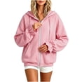 thumbnail image 4 of hotojiny Sweatshirt for Women Fall Zip up Hoodies Lightweight Ruffle Long Sleeve Workout Jackets Fashion Clothing, 4 of 6