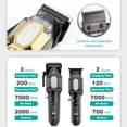 thumbnail image 7 of VGR Professional Hair Clippers for Men, Cordless Barber Clippers and Trimmers Set, Mens Hair Cutting Kit with 10 Guide Combs, USB Rechargeable Haircut Machine for Family, LED Display, Black, 7 of 7