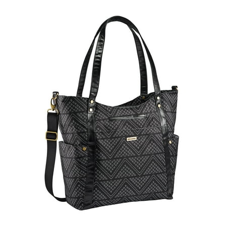 - JJ Cole BUCKET TOTE - BLACK AZTEC/CHEVRON
