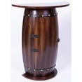 thumbnail image 3 of Wooden Wine Barrel Console Bar End Table Lockable Cabinet, 3 of 7