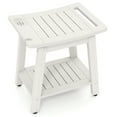 thumbnail image 7 of Giantex Shower Benches for Inside Shower, Foot Stool w/w/Handle Shower Head & Soap Holder, White, 7 of 7