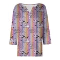 thumbnail image 5 of Godom Halloween Shirt for Women - Happy Halloween Pumpkin Graphic Womens 3/4 Sleeve Shirts V Neck Tops, 5 of 5