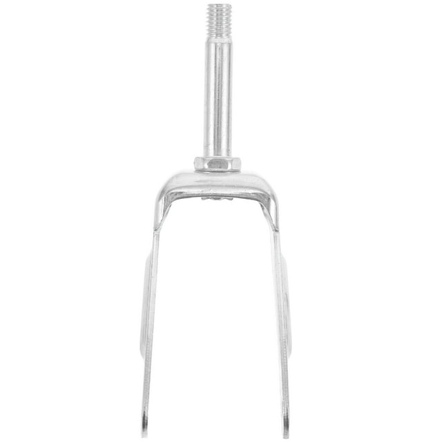 COMPUKAS Fourche à Roues pour Fauteuil de Transport Accessoire de Fauteuil Roulant en Acier Argent 1 Pcs