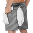 thumbnail image 6 of DDAPJ pyju Birthday Gifts! Men's Drawstring Running Shorts Breathable Mesh Workout Shorts Gym Training Athletic Short Pants with Towel Loop Gray XL, 6 of 7