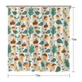 thumbnail image 5 of Brown Green Mushroom Fruit Leaf Beige Pattern Shower Curtain 72"x72" ,Bathroom Decorative Shower Curtains Set with 12 Hooks,Modern Waterproof Washable Shower Curtain, 5 of 6