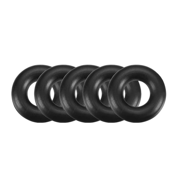 Unique Bargains 200Pcs 11x5x3mm Rubber Washer O Ring Seal Tap Sink Water Tube Gasket Black