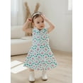 thumbnail image 4 of Argulvti Robe d'Été Trapèze pour Petites Filles Sans Manches à Col Rabattu à Fermeture Éclair Robe de Golf à Imprimé, 4 of 9