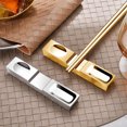 thumbnail image 3 of Chopstick Stand Simple style Stainless Steel Chopstick Stand Pillow Shape Chopstick Rest Stand Dinner Spoon Fork Chopstick Rest Kitchen Tables Decoration Accessories, 3 of 7