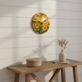 thumbnail image 4 of predolo Reloj de Pared de Girasol Movimiento Silencioso Reloj de Pared con Girasoles para Dormitorio, Cocina, Oficina, 4 of 9