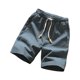 thumbnail image 1 of Mens Pantalones Cortos Atléticos de Verano de Ocio Mezcla de Lino de Algodón, Elástico Bolsillo de Cordón de Cintura para Correr, Yoga Y Relajarse, 1 of 3