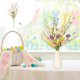 thumbnail image 4 of Juego de 3 púas de flores artificiales de Pascua de 17,7 pulgadas, tallos decorativos de plástico, color rosa y verde, para primavera, verano y vacaciones, para jarrones, centros de mesa,, 4 of 6
