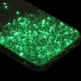 thumbnail image 6 of Luminous Case for iPhone 14, Glow in the Dark Fluorescent Glitter Case for Women Girls, Bling Sparkle Lightweight Slim Shockproof Protective Phone Cover for iPhone 14, Green, 6 of 6