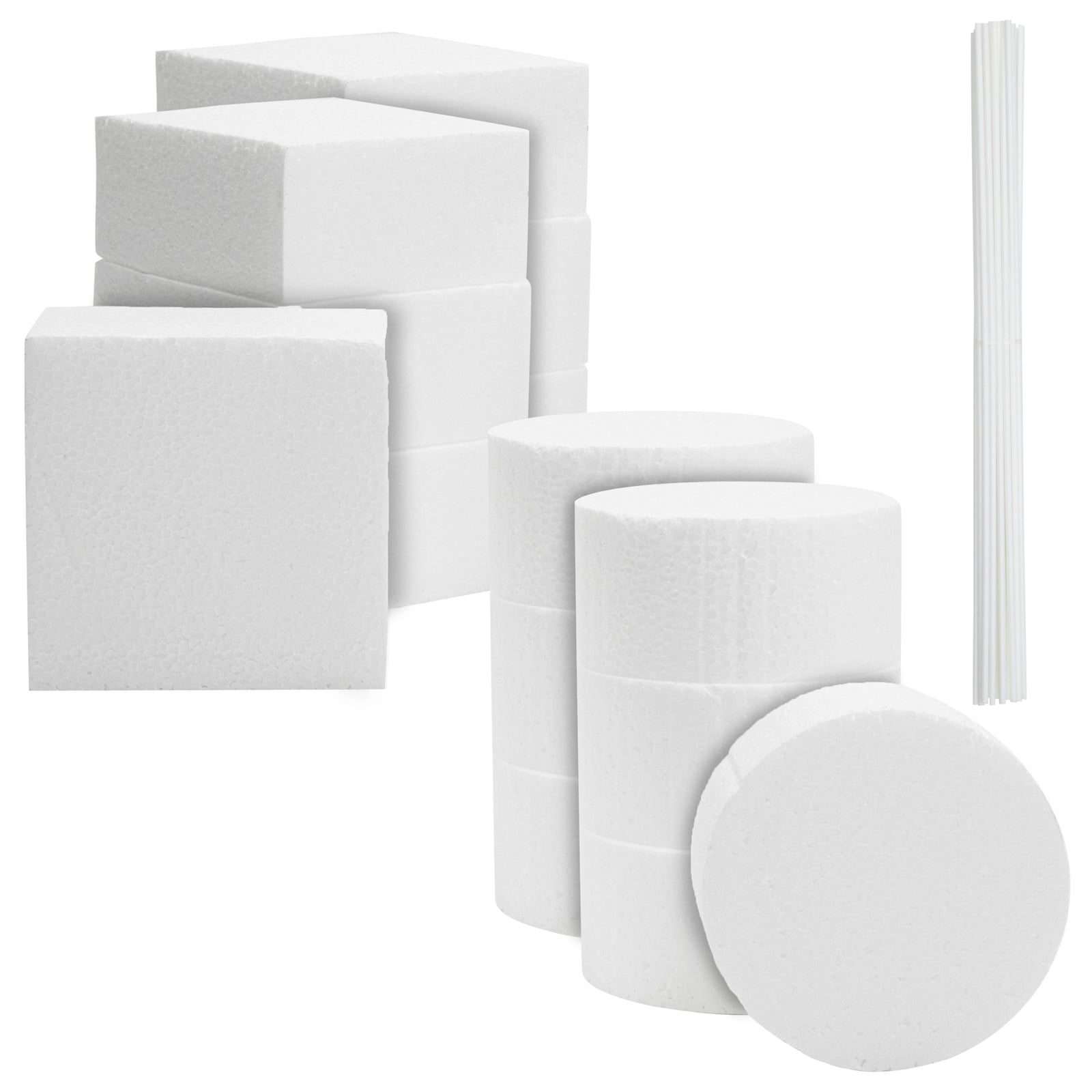 White Non-adhesive EVA Foam Cube High Density Sponge Pads For Art Craft DIY 